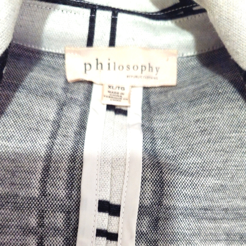 Women's Philosophy Blazer XL Heather Gray and Black